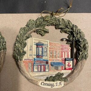 Christmas Ornament commemorates Corning,Iowa 1998